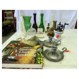 Vase Assortment; Peppermill; Brass; Glass Egg