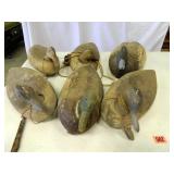 Duck Decoys; (6) Total; Wooden Bodies-5