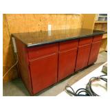 Cabinet w/Solid Surface Top; Storage Underneath