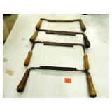 Antique Draw Knives; Wooden Handles; (4)