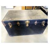 Large Vintage Trunk w/tray; 22" x 40" x 23" h.