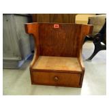 Shelf w/drawer; Wooden; 15½" x 18" x 10"