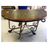 Metal Sofa Table w/Metal and Pressed Board top