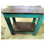 Rustic Table; 17" x 32" x 29¾" h.; Shelf on bottom