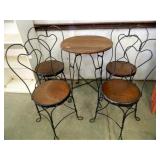 Antique Ice Cream Table & 4 chairs