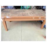 Wood Frame Table w/tile; tile is lose in places
