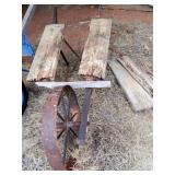 Antique Wheel Barrow Frame; Needs Work