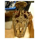 Electric light chandelier w/starburst glass