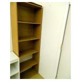 Brown cabinet, back missing on bottom