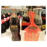 Coca Cola Bottles (4) w/cardboard carton Olympics