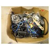 Box of Random Cords and electronic items