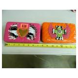Clutch Purses; 1-Hot Pink; 1-Orange; New