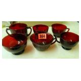 Ruby Red Cups; Assorted Styles & Sizes