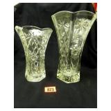 Vases; Matching Pattern; 1-10¼" ; 1-8¼"
