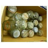 Canning Jars; 25; 9-Blue Glass; 16-Clear Glass