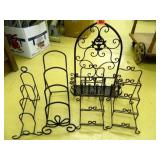 Plate Holders; Metal Decorative Shelf