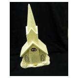 Ceramic Church; Handmade; 16¼" h. x 4" x 9"