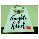 Humble & Kind Metal Sign; 9" x 14"