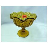 Candy Dish on pedestal; Scalloped Edge; 7¼" h.