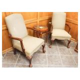 2 Office Chairs and Glass Top Table