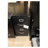 2 - Black 2 Drawer Filing Cabinets