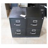 2 - Black 2 Drawer Filing Cabinets