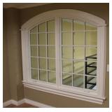 Arched Double White Frame Windows