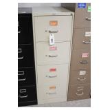Tan 4 drawer Filing Cabinet
