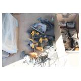 Battery Powered Tools 8 drills, 7 chargers