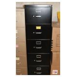 Black 5 drawer Filing Cabinet