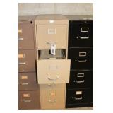 Tan 4 drawer Filing Cabinet