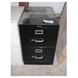 Black 2 drawer Filing Cabinet