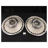 Chevrolet Hubcaps (2); Fits 1963; 14" diam.