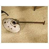 Large Outdoor Light; Green Metal; Enamelware