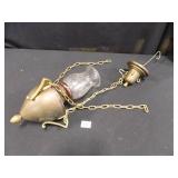 Hanging Electric Light Fixture w/glass globe