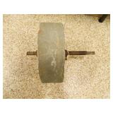 Grinding Stone - 10" diam.; Shaft - 5" on one side