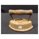 Sad Iron w/Wooden Handle; Rust in places