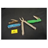 Multitools (2) & Pocket Knives (2)