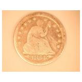 1854 Seated Liberty Quarter