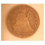 1877 Seated Liberty Quarter