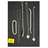 Necklaces (4), Bracelets (2)