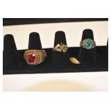 Class Rings (3) & Pin (1)