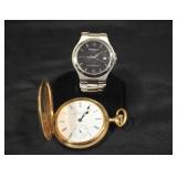 Kenneth Cole Wristwatch & J Freshman Pocket Watch
