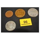 Vintage Medallions/Tokens (4)