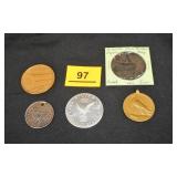 Vintage Medallions/Tokens (4)