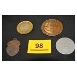 Vintage Medallions/Tokens (4)