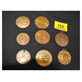 Vintage Medallions/Tokens (8) Aviation Related