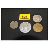 Vintage Medallions/Tokens (4)