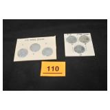 1943 Pennies: 3 Zinc, 3 Steel, all mints