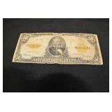 1922 $50 Gold Certificate